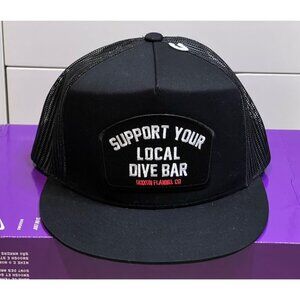 Dixxon Flannel Co Local Dive Bar Black A Frame Trucker Snapback Cap Hat OSFM New
